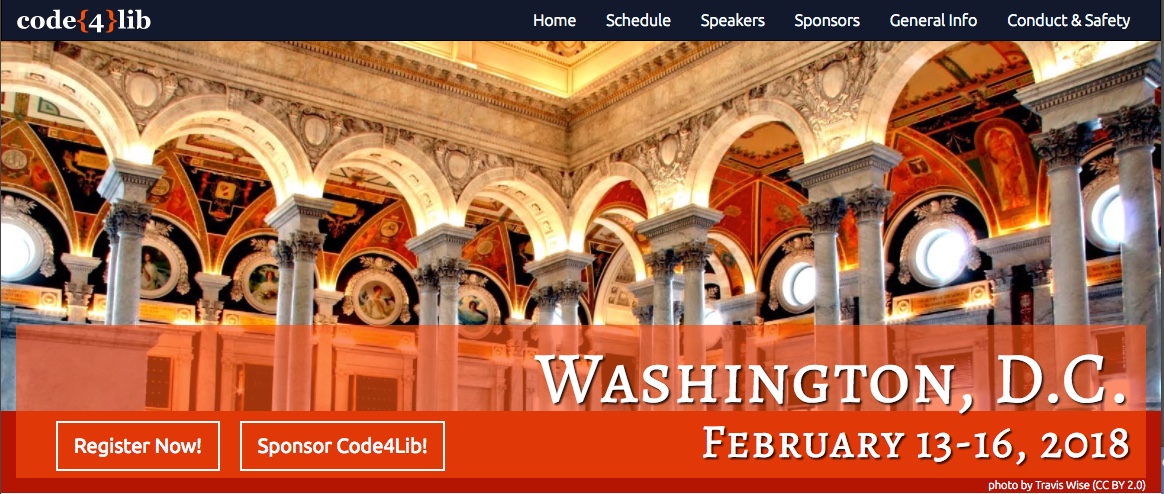 02/13/2018: RRCHNM @ Code4Lib 2018