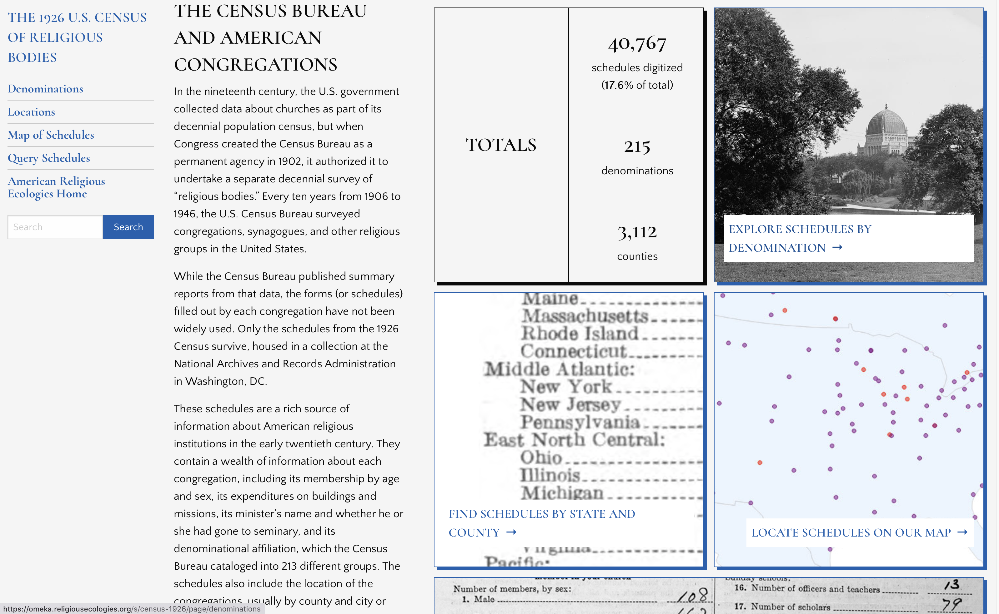 40,000+ Documents from Religious Bodies Census Digitized Nearly a Century Later