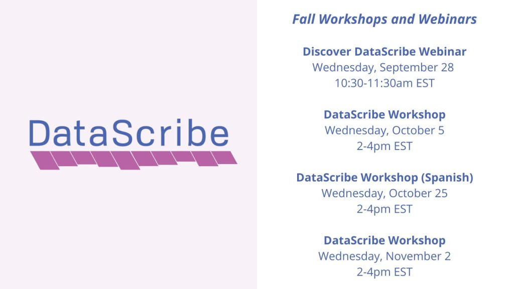 Introducing DataScribe 101